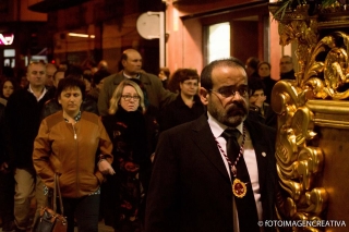 Viernes Santo. Alfonso, capataz del paso de la Oración. Foto de Javier Benito